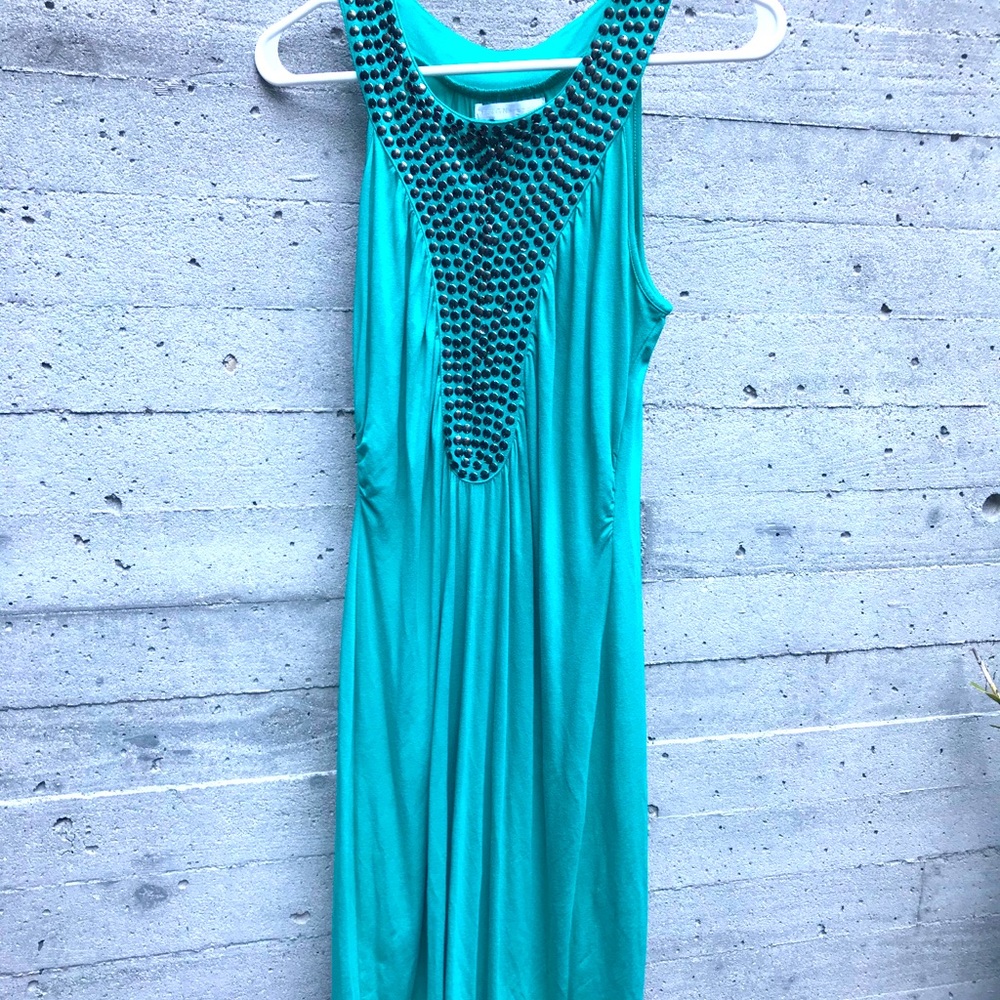 Turquoise sleeveless dress